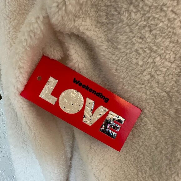 Weekending Sherpa Holiday Sweatshirt | HO HO HO Sequin Santa | NWT Size Large - Picture 4 of 5